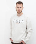 CENSORED OVERSIZED SWEATER -SILVER WHITE-