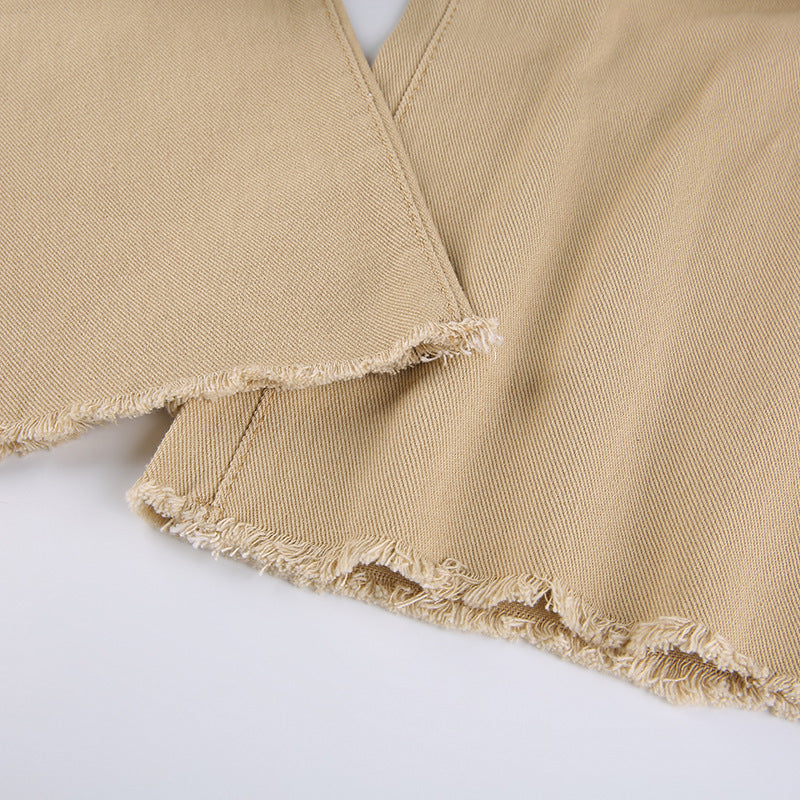 Spice Girl Style High Waist Slim Jeans Bell Bottoms Pants