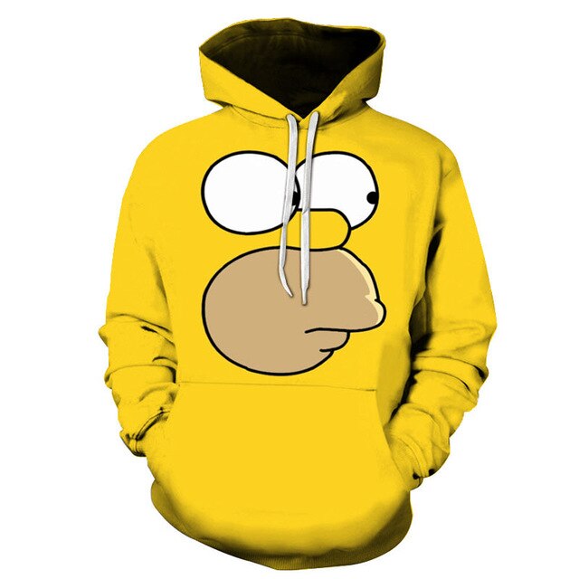 The Simpsons hoodies men women sweatshirts printed 3d hooded pullover hooded casual streetwear