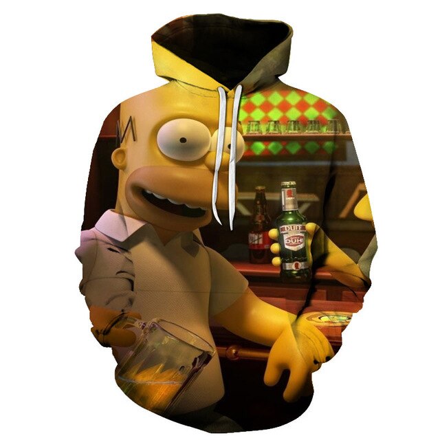 Simpson And his Son Anime Hoodie Series Men / Women Autumn and Winter Sweatshirt Hoodies