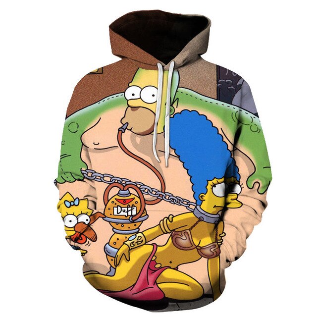 Simpson And his Son Anime Hoodie Series Men / Women Autumn and Winter Sweatshirt Hoodies