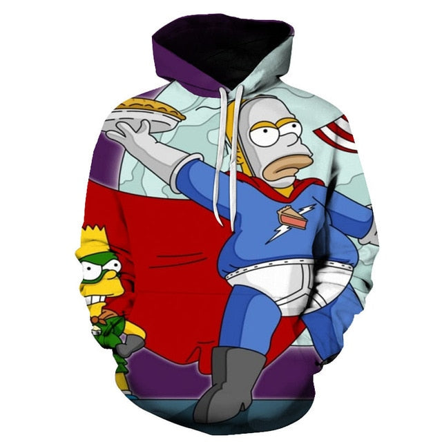 Simpson And his Son Anime Hoodie Series Men / Women Autumn and Winter Sweatshirt Hoodies