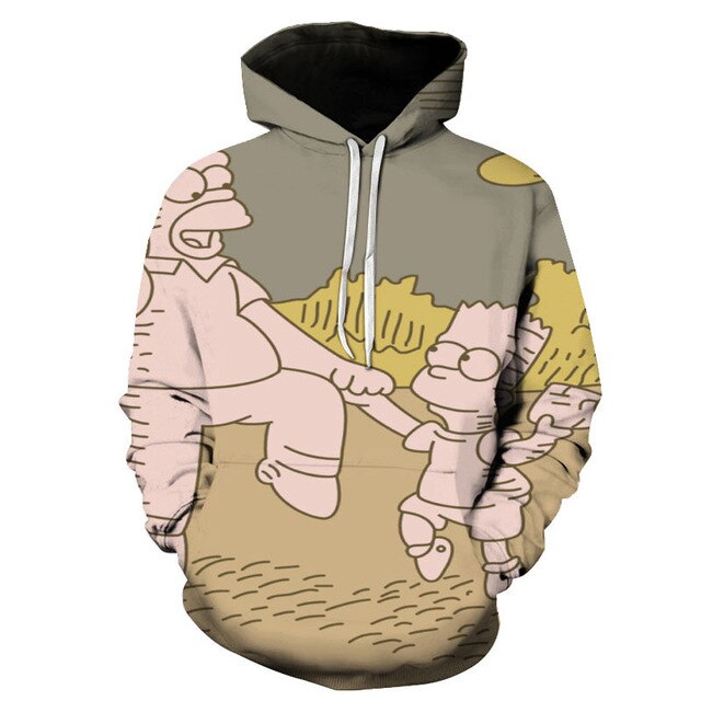 Simpson And his Son Anime Hoodie Series Men / Women Autumn and Winter Sweatshirt Hoodies